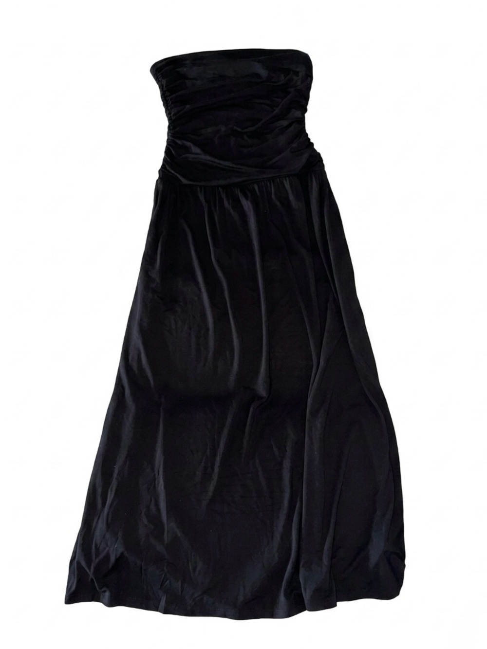 Fit and flare drop waist black dress - Old Navy